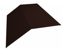 Планка конька плоского 145х145 0,45 PE с пленкой RAL 8017 шоколад