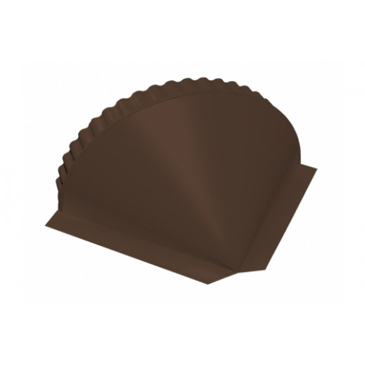 Заглушка конусная PE RAL 8017 шоколад